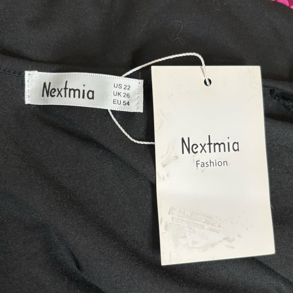 Nextima Black and Purple Butterfly Skirt Dress Size 22 - Picture 7 of 9